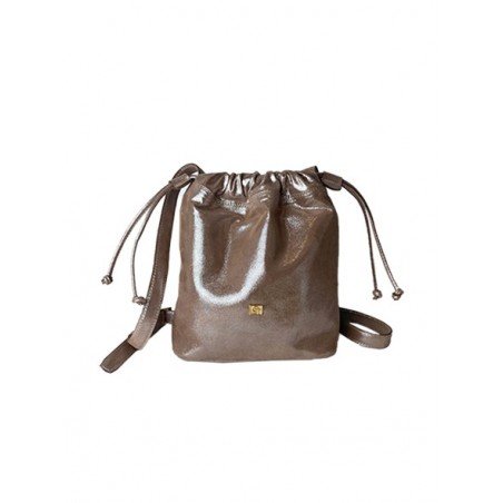 EMILY BUCKET BAG METALLIC COFFEE - 1