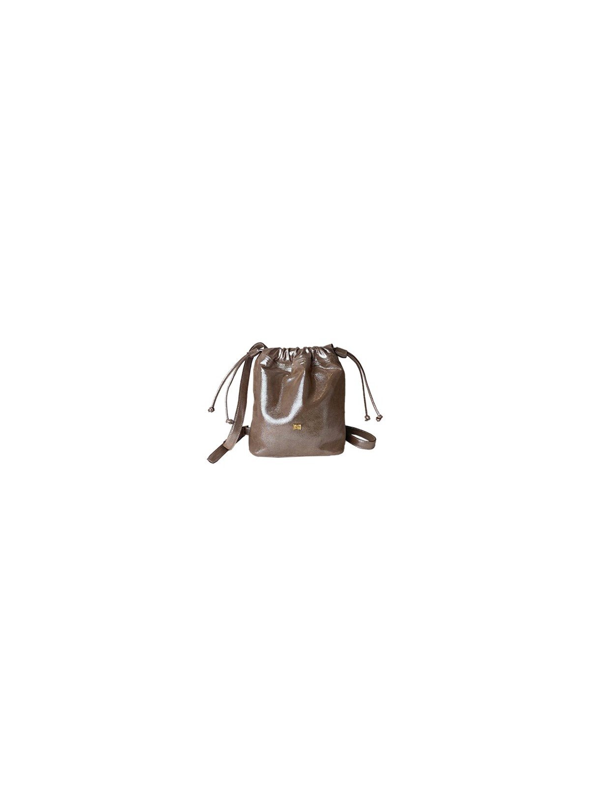 EMILY BUCKET BAG METALLIC COFFEE - 1