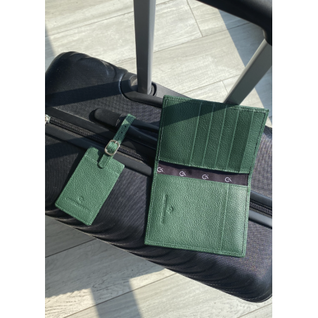 Passport holder + Luggage Tag / Green - 1